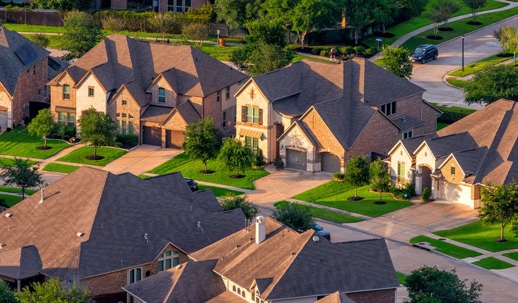 areal view of residential area